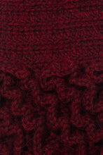Cargar imagen en el visor de la galería, SET MARIA CUELLO Y MITONES BURDEOS - GiBlack Knits
