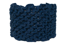 Cargar imagen en el visor de la galería, SET MARIA CUELLO Y MITONES AZUL PIZARRA - GiBlack Knits
