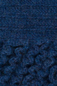 SET MARIA CUELLO Y MITONES AZUL PIZARRA - GiBlack Knits