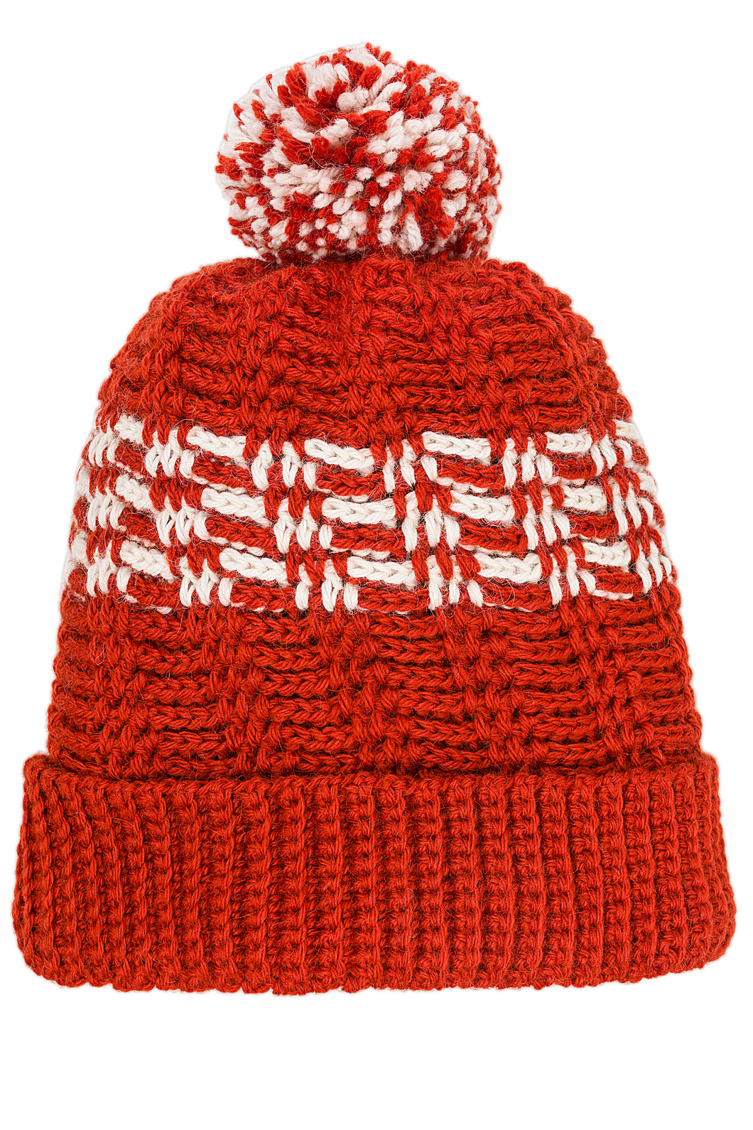 GORRO COLUMBUS NARANJA Y CREMA - GiBlack Knits