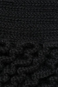 SET MARIA CUELLO Y MITONES NEGRO - GiBlack Knits